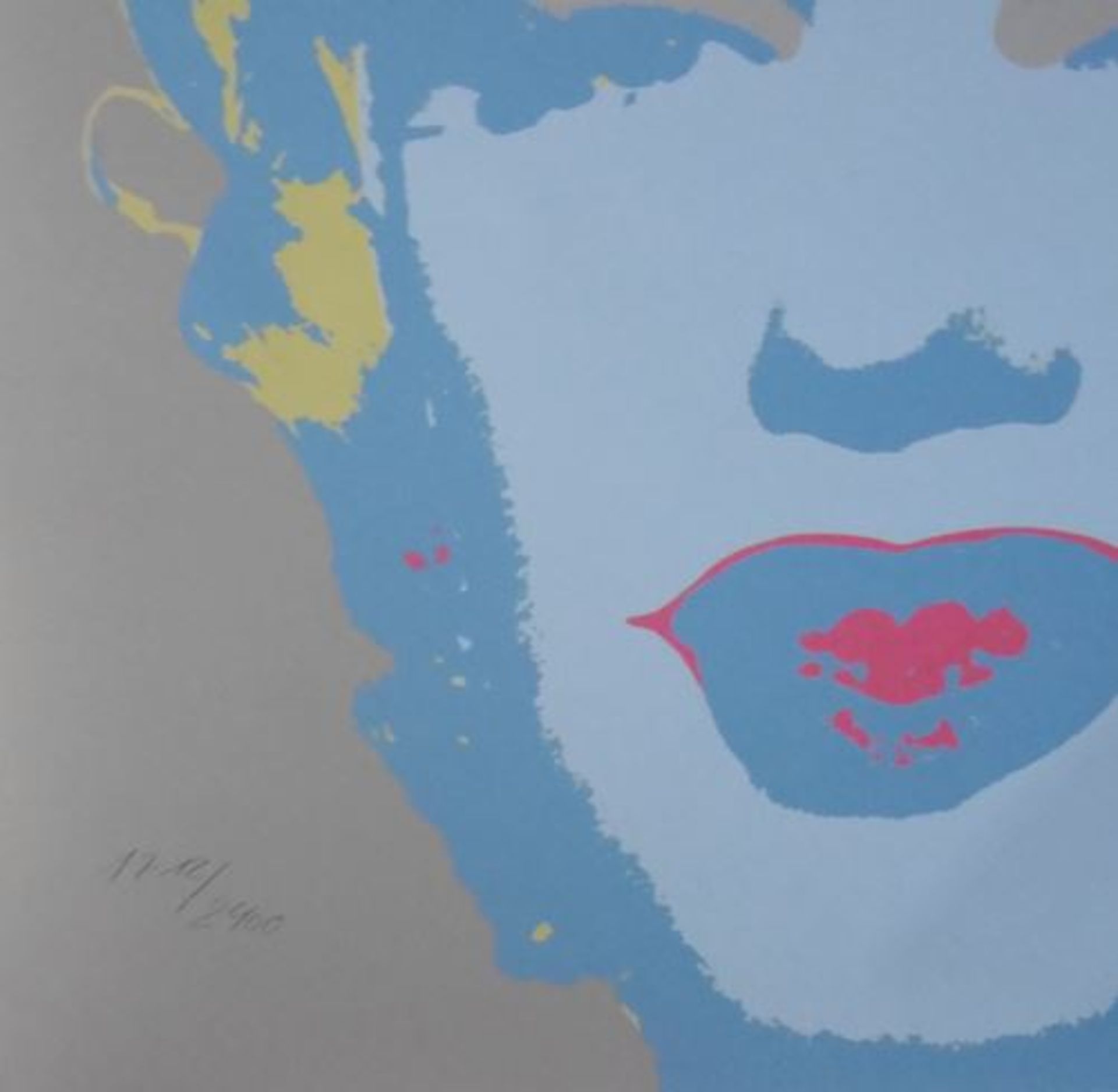 Andy WARHOL (after) Marilyn Monroe (1967) blue yellow Granolithograph published by [...] - Bild 2 aus 4