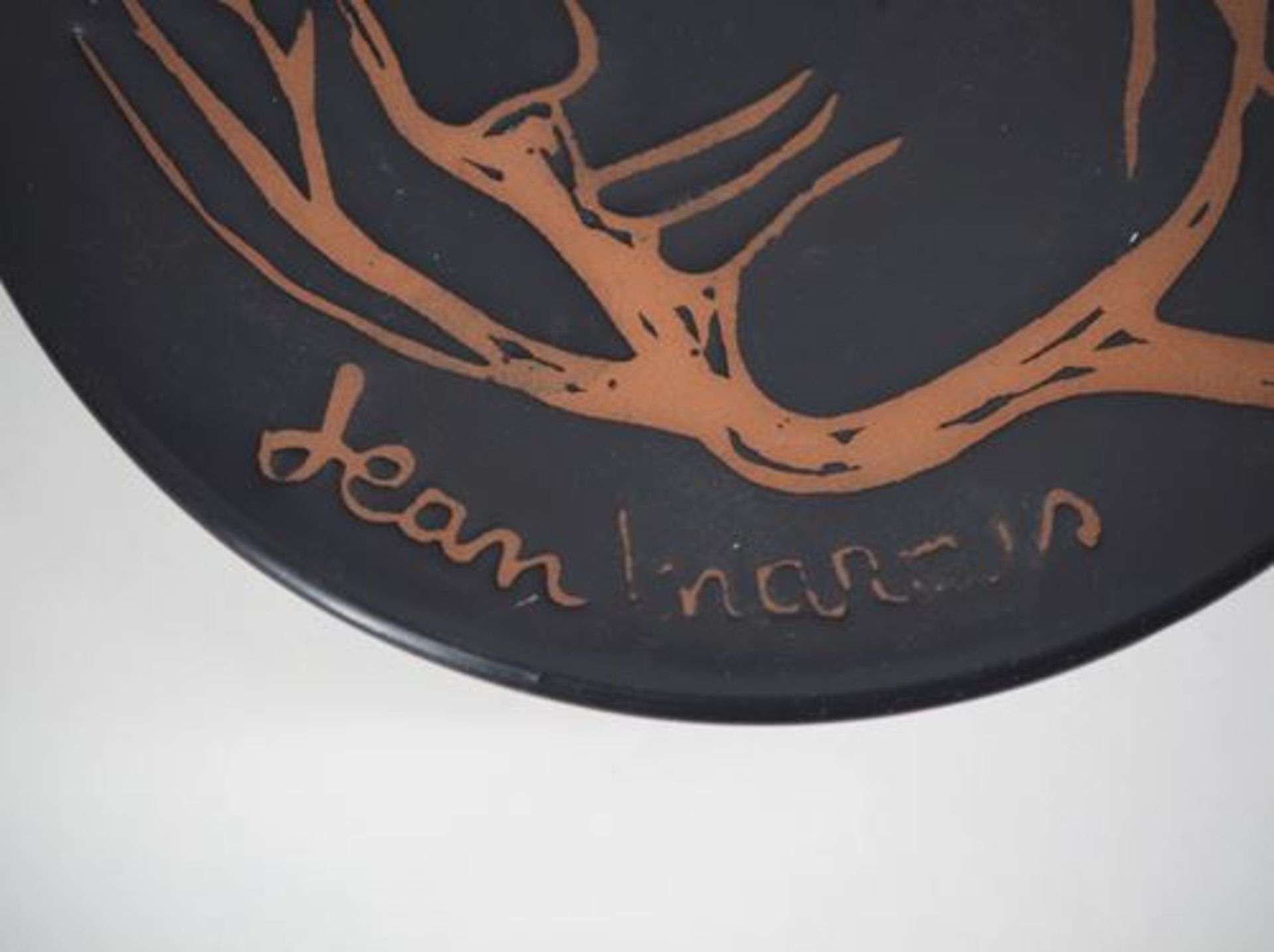 Jean MARAIS Bowl with a profile Original red clay ceramic adorned with enamel and [...] - Bild 5 aus 5