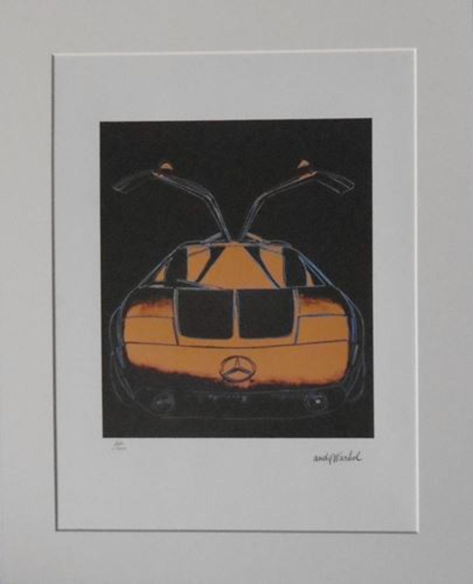 Andy WARHOL (after) "Mercedes C111 Purple and Orange" Lithograph signed in the plate [...] - Bild 4 aus 6