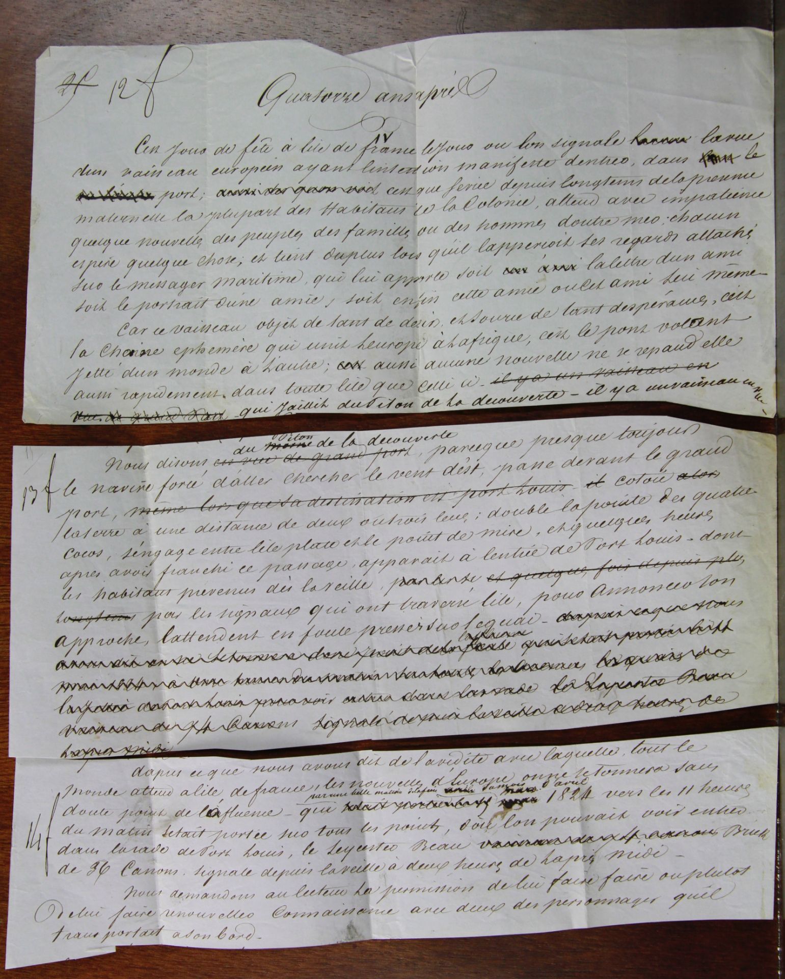 Alexandre DUMAS père. Manuscrit autographe ; 6 pages grand in-fol., plus un fragment [...]