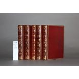 BOCCACE. - Le Décaméron.- Londres, 1757-1761.- 5 volumes in-8 ; maroquin rouge, dos [...]