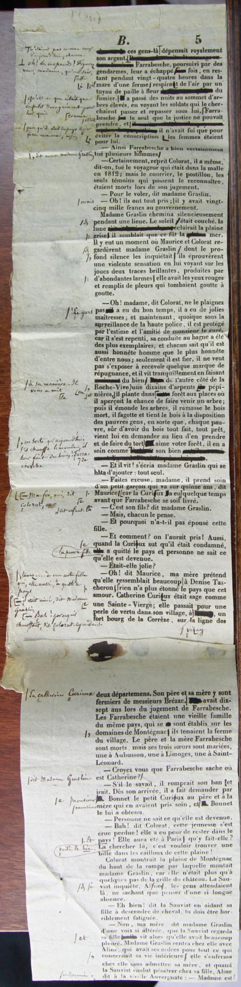 Honoré de BALZAC. 8 feuillets d'épreuves corrigées, plus un feuillet manuscrit [...] - Bild 18 aus 18