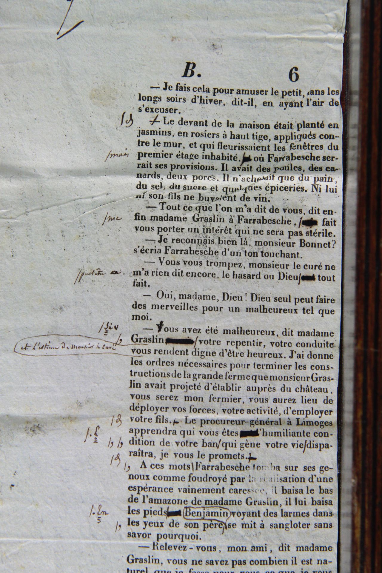 Honoré de BALZAC. 8 feuillets d'épreuves corrigées, plus un feuillet manuscrit [...] - Bild 6 aus 18