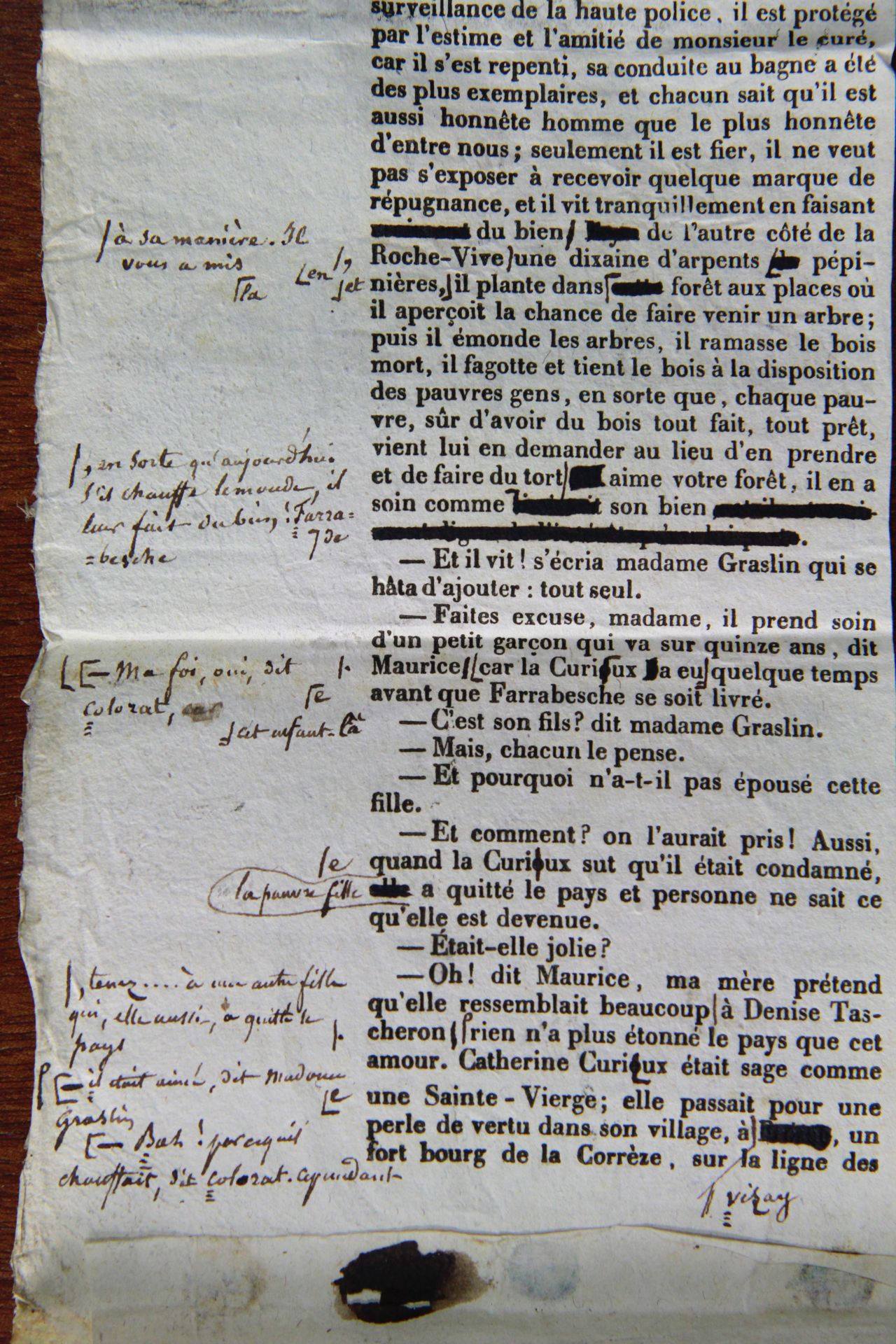 Honoré de BALZAC. 8 feuillets d'épreuves corrigées, plus un feuillet manuscrit [...] - Bild 2 aus 18