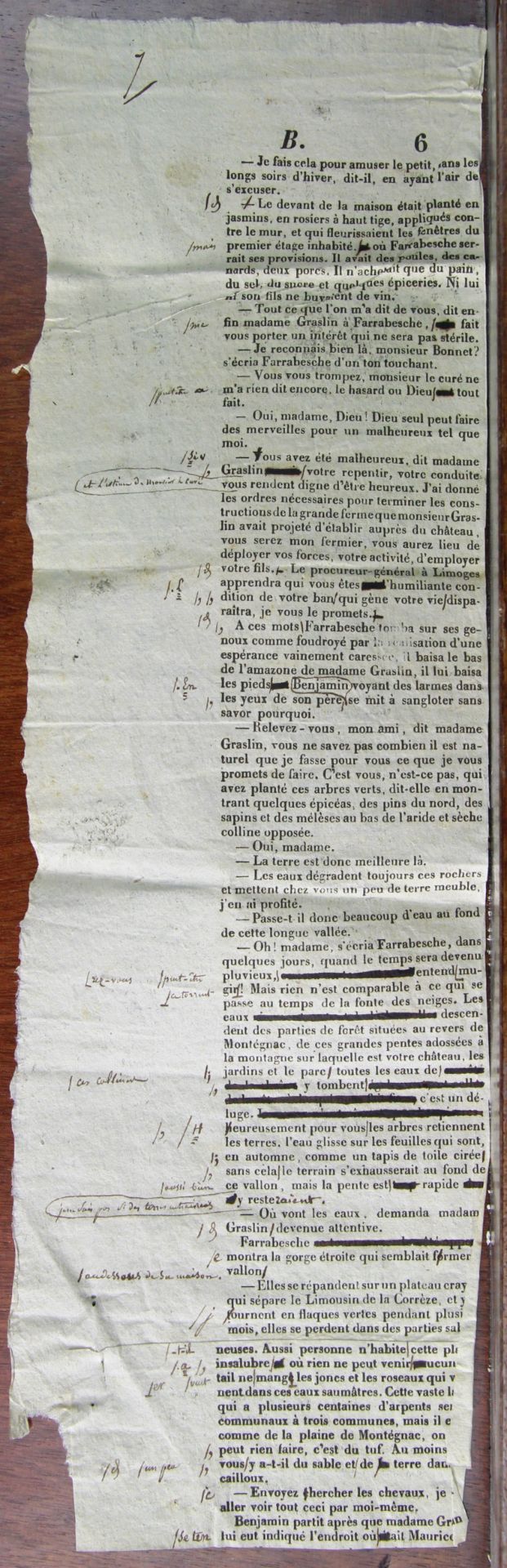 Honoré de BALZAC. 8 feuillets d'épreuves corrigées, plus un feuillet manuscrit [...] - Bild 4 aus 18