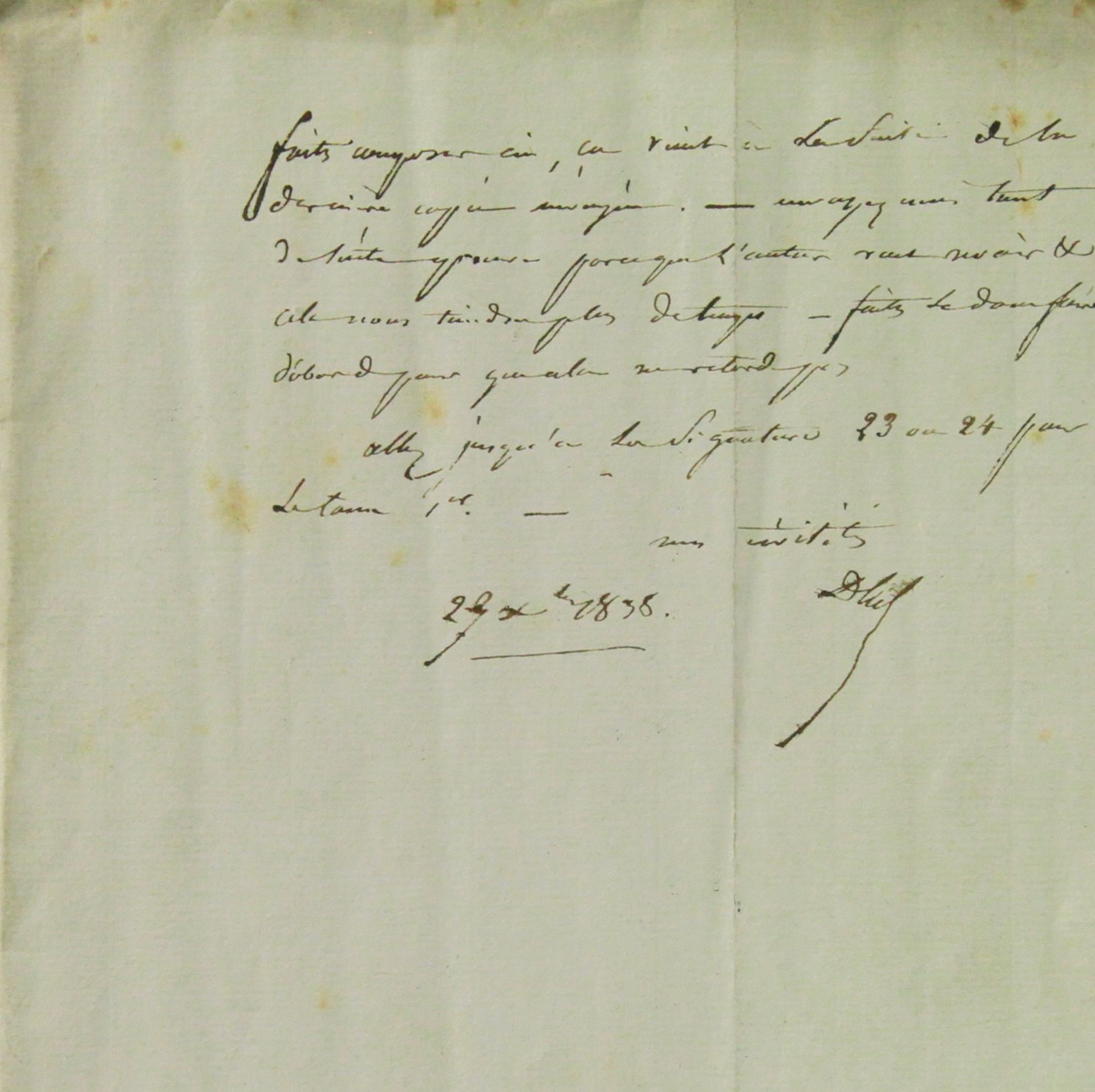 DIVERS. 27 manuscrits ou documents divers. La plupart proviennent de l'éditeur [...] - Bild 6 aus 8