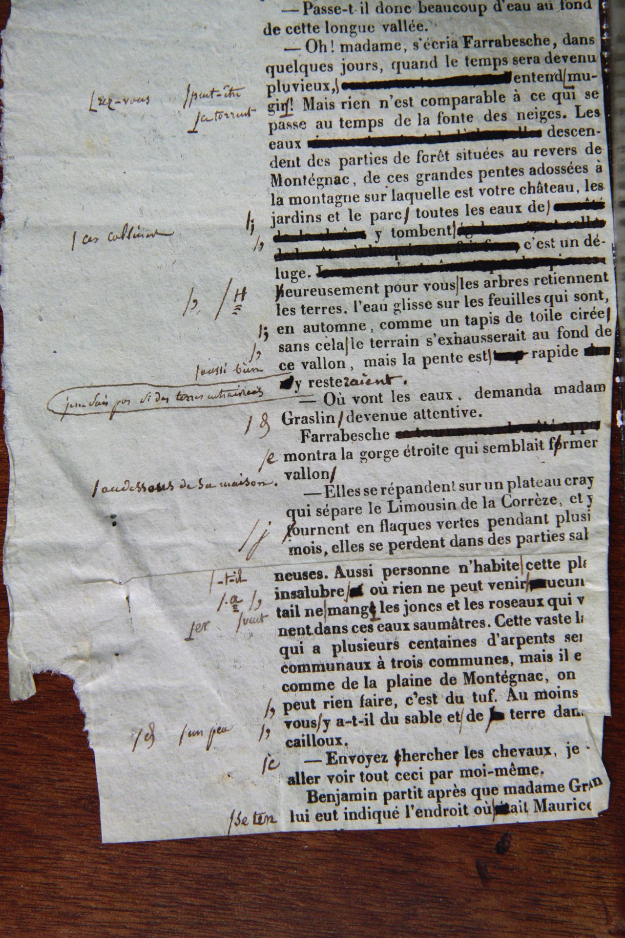 Honoré de BALZAC. 8 feuillets d'épreuves corrigées, plus un feuillet manuscrit [...] - Bild 5 aus 18