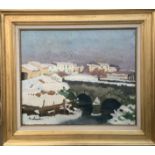Gaston BALANDE (1880 - 1971). Paysage d'hiver. Huile sur toile signée en bas à [...]