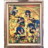 Pierre GAILLARDOT (1910-2002). Les vendanges. Huile sur toile. 82 x 65 cm. -