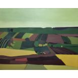 Max LAIGNEAU (1937). Paysage aux champs vallonnés. Huile sur toile, signée et [...]