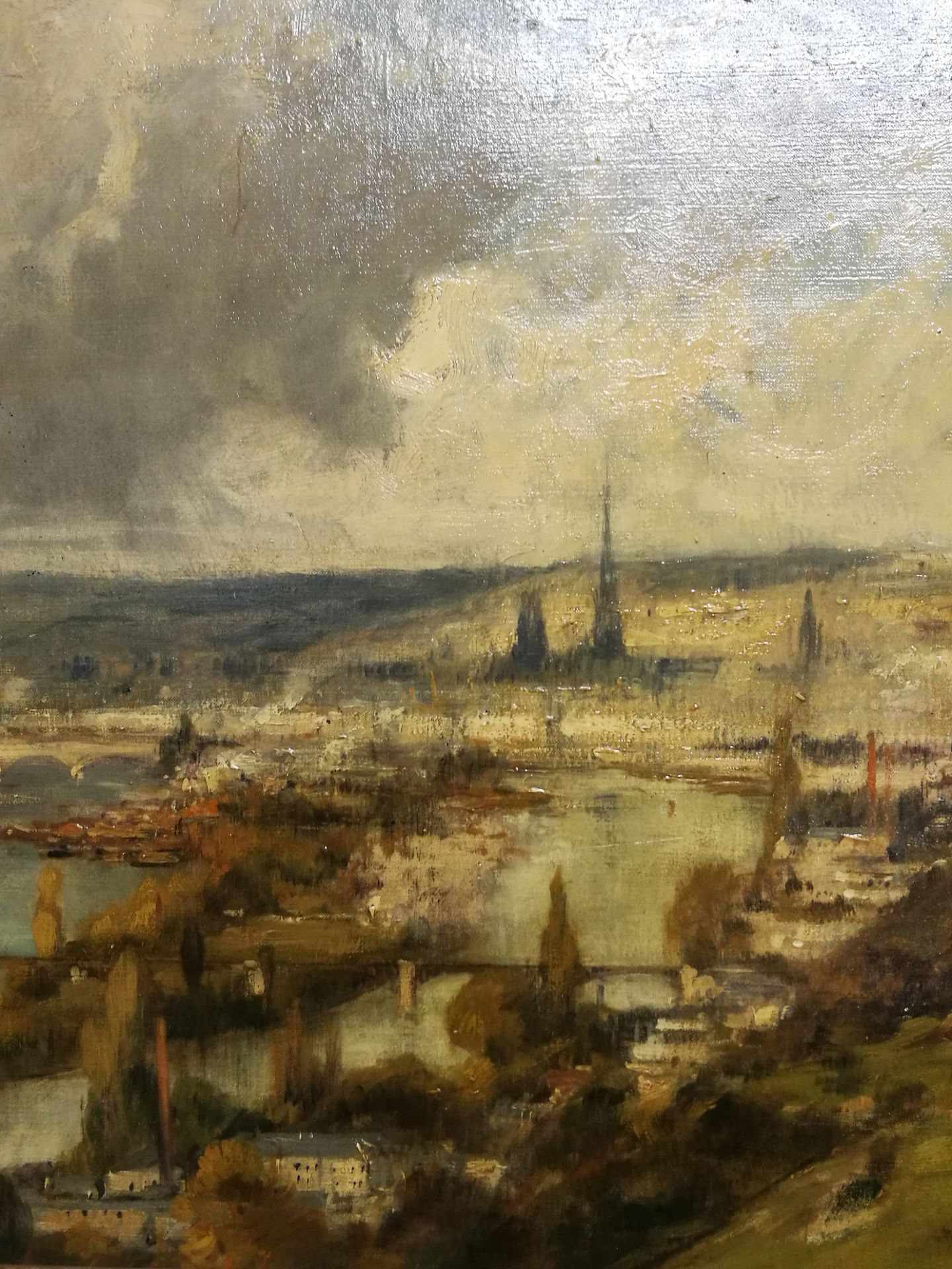 Eugène BOURGEOIS (1855-1909). Vue de Rouen. Huile sur toile, signée en bas à [...] - Bild 3 aus 5