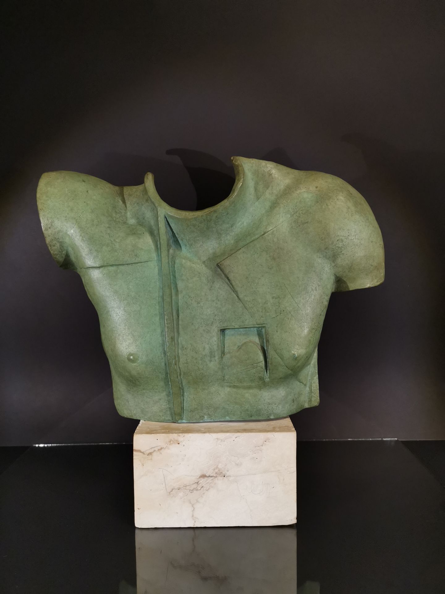 IGOR MITORAJ (1944-2014). Hélios. Bronze à patine verte, signé et numéroté A [...] - Bild 3 aus 6