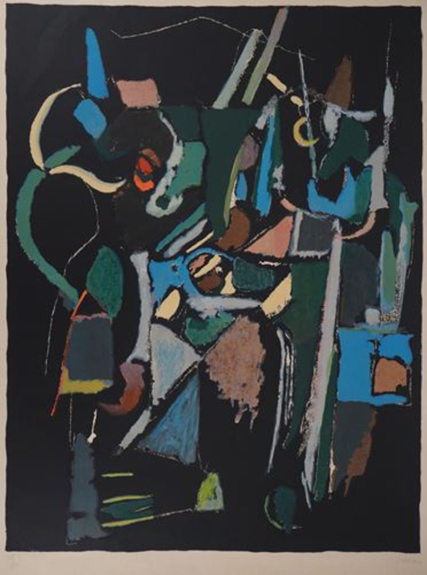 André LANSKOY (1902-1976) Abstract composition Original lithograph on Arches [...]