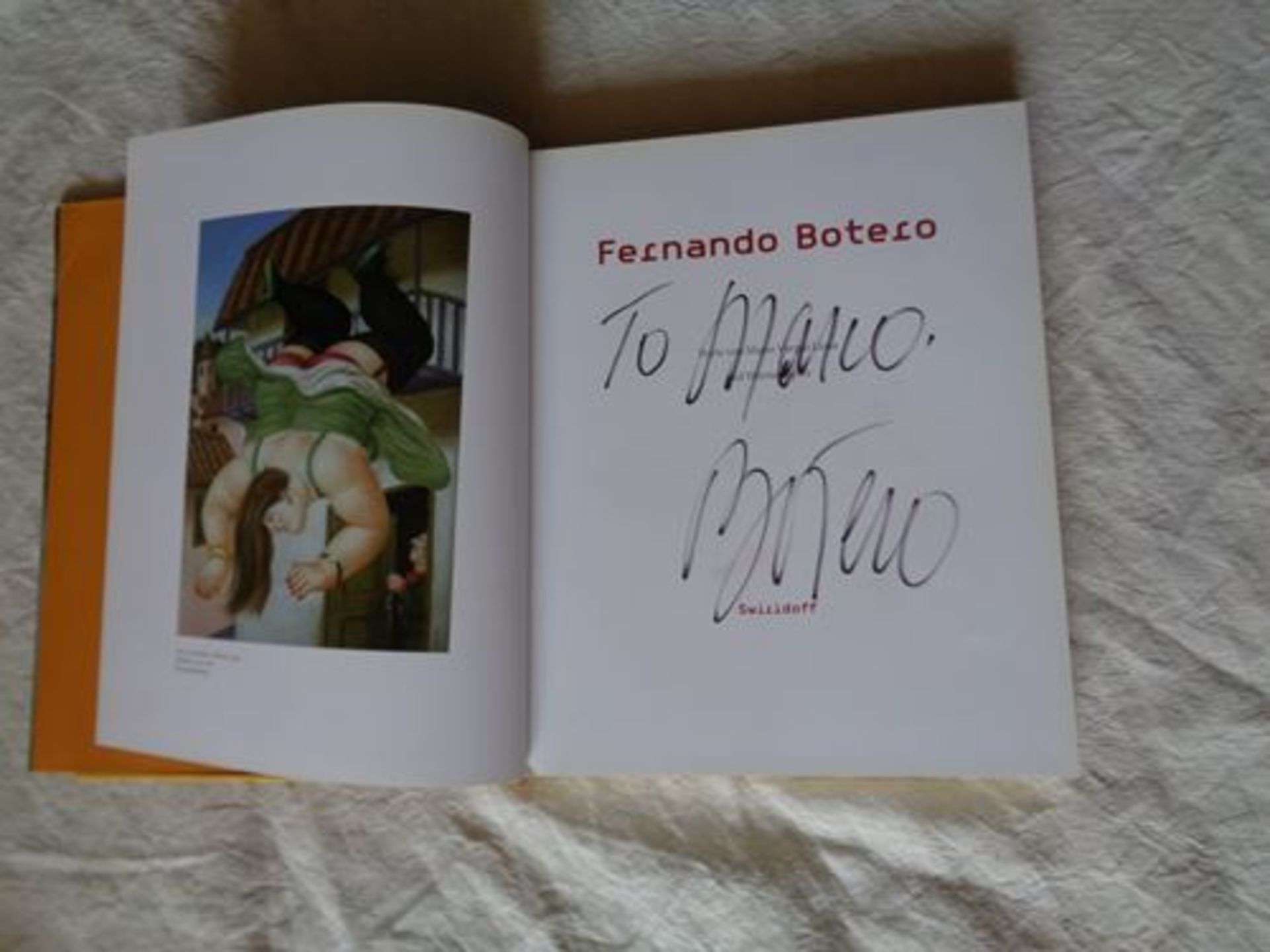 Hand-written catalogue book by Fernando Botero Text of the book in German Dimensions [...]