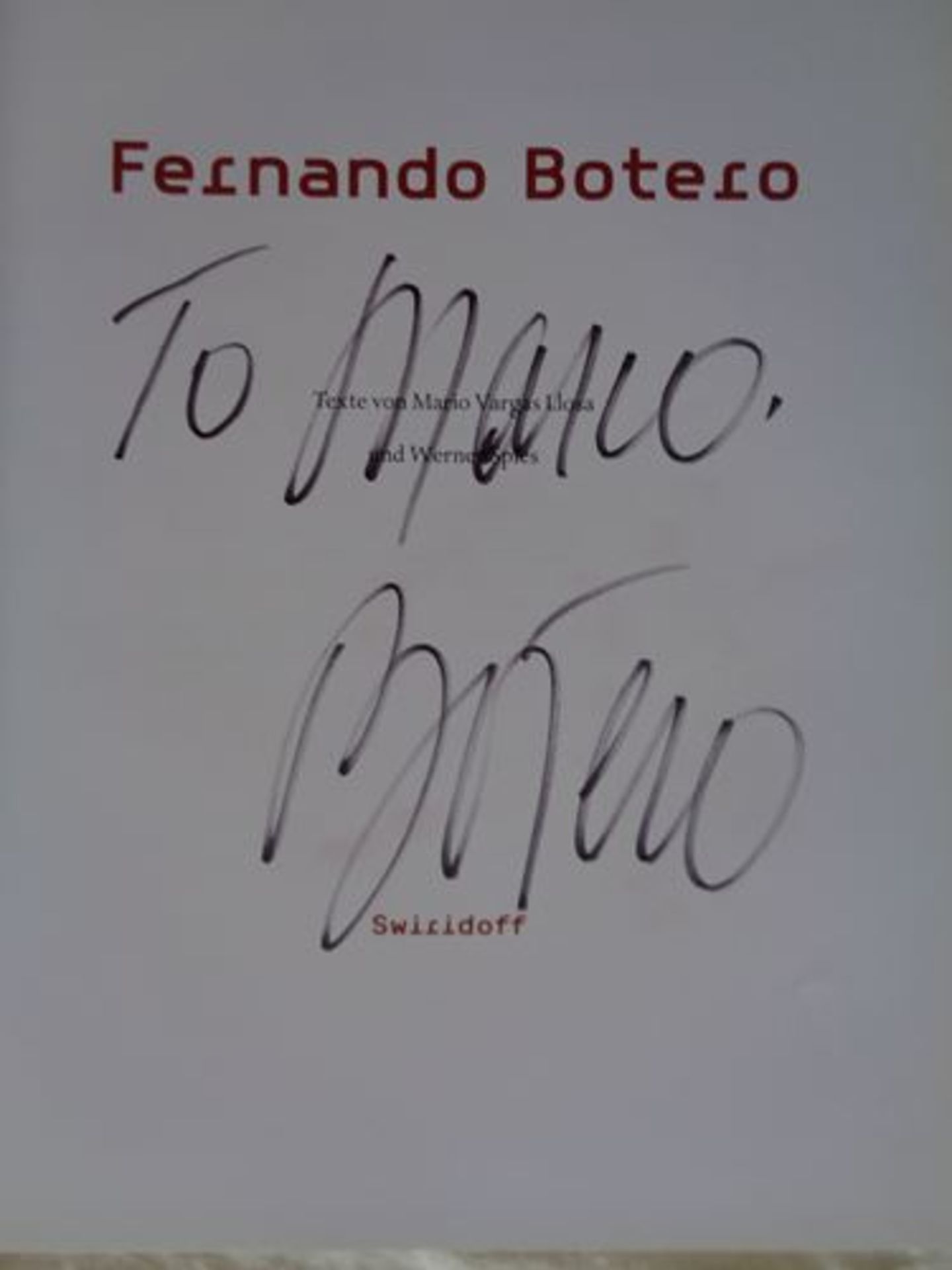 Hand-written catalogue book by Fernando Botero Text of the book in German Dimensions [...] - Bild 3 aus 6