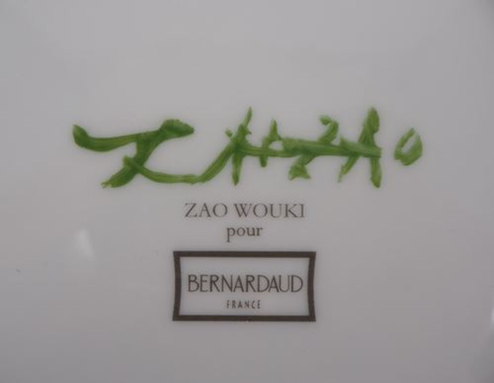 ZAO Wou-Ki Grasses Screenprint on Limoges porcelain Signed on the back 22 cm [...] - Bild 2 aus 6