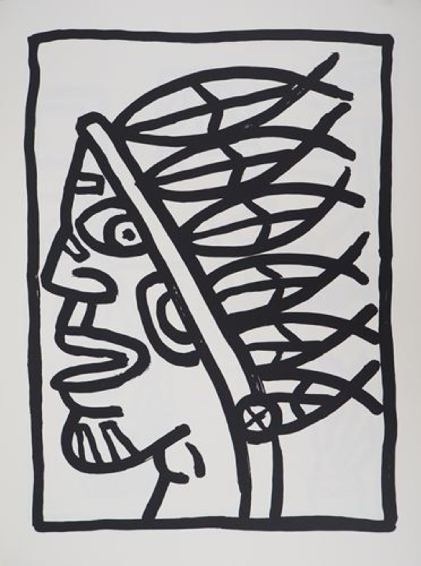 Robert COMBAS Indian, 1985 Original silkscreen printing On thick paper 43 x 33 [...] - Bild 2 aus 4