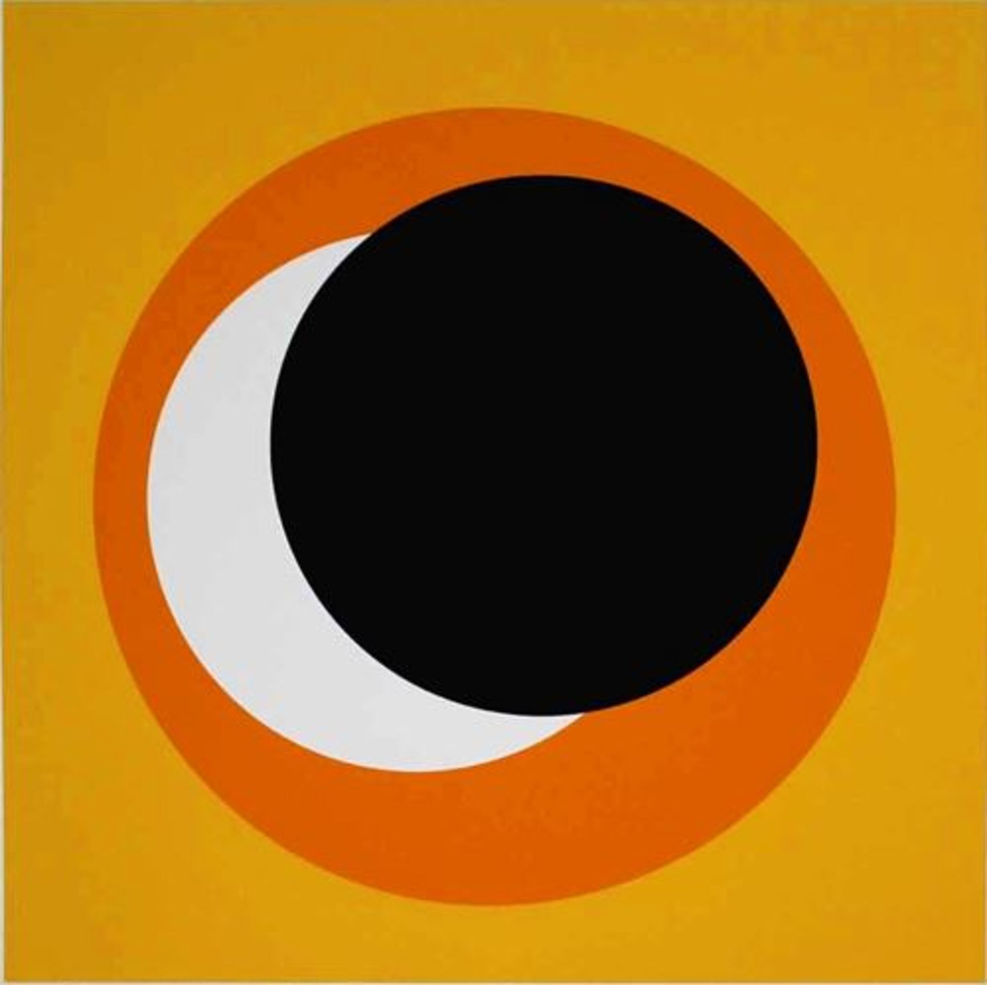 Geneviève Claisse (1935-2018) Orange circle on brown background, 2015 Serigraph [...] - Bild 3 aus 3