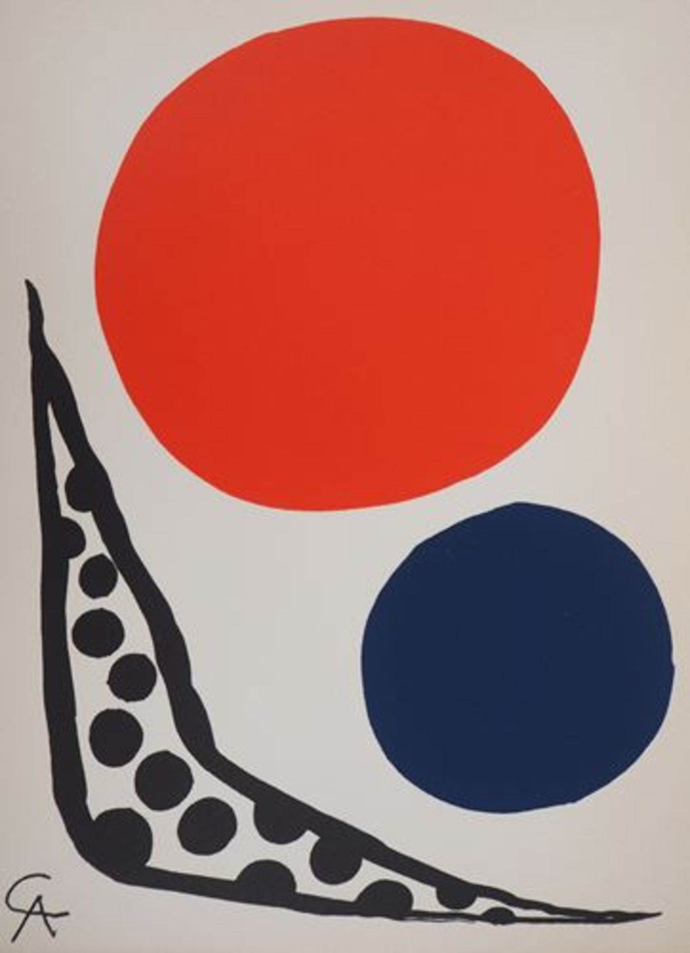 Alexander CALDER Composition with red and blue balloon, 1964 Original [...] - Bild 5 aus 6