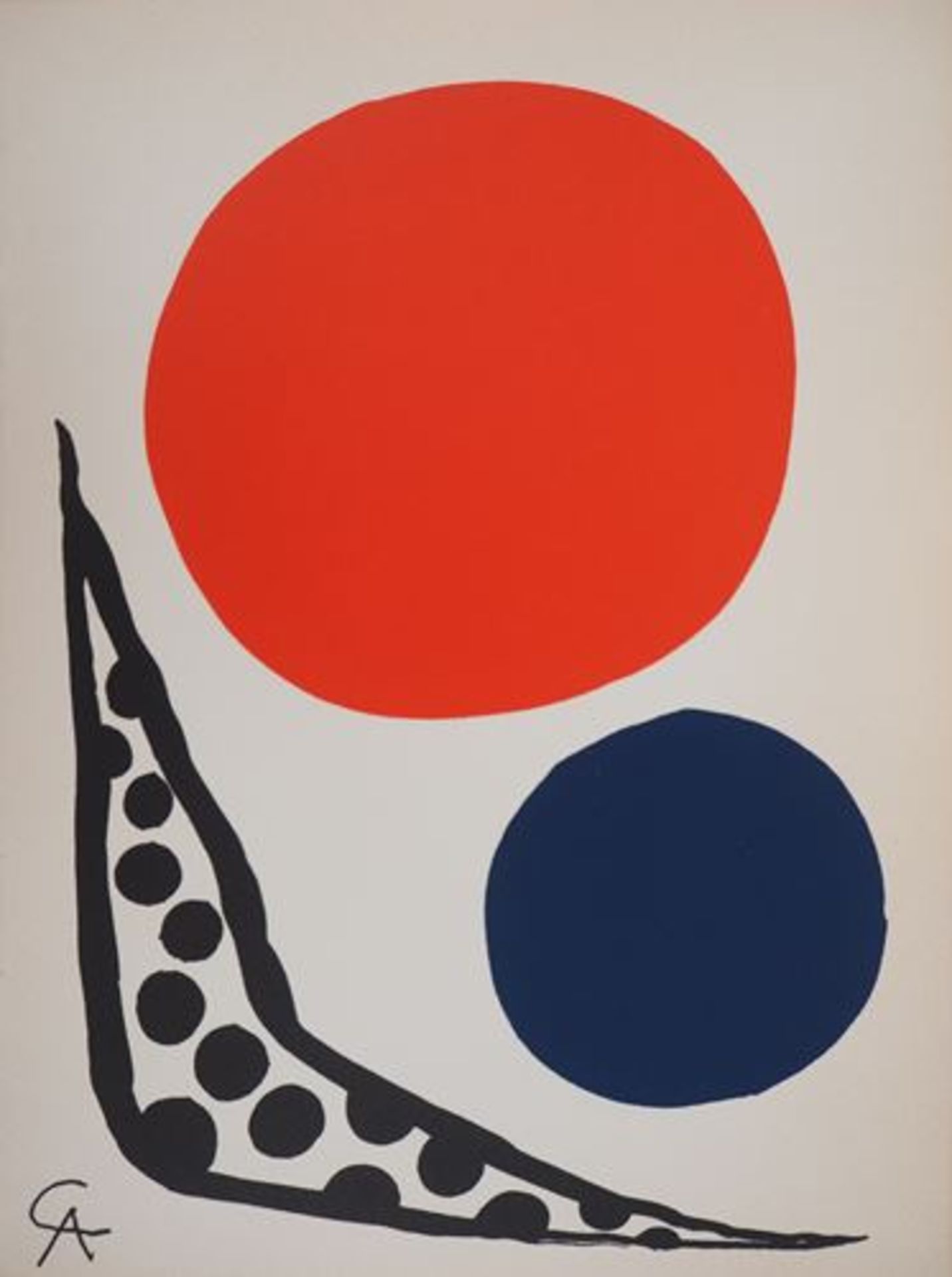Alexander CALDER Composition with red and blue balloon, 1964 Original [...]