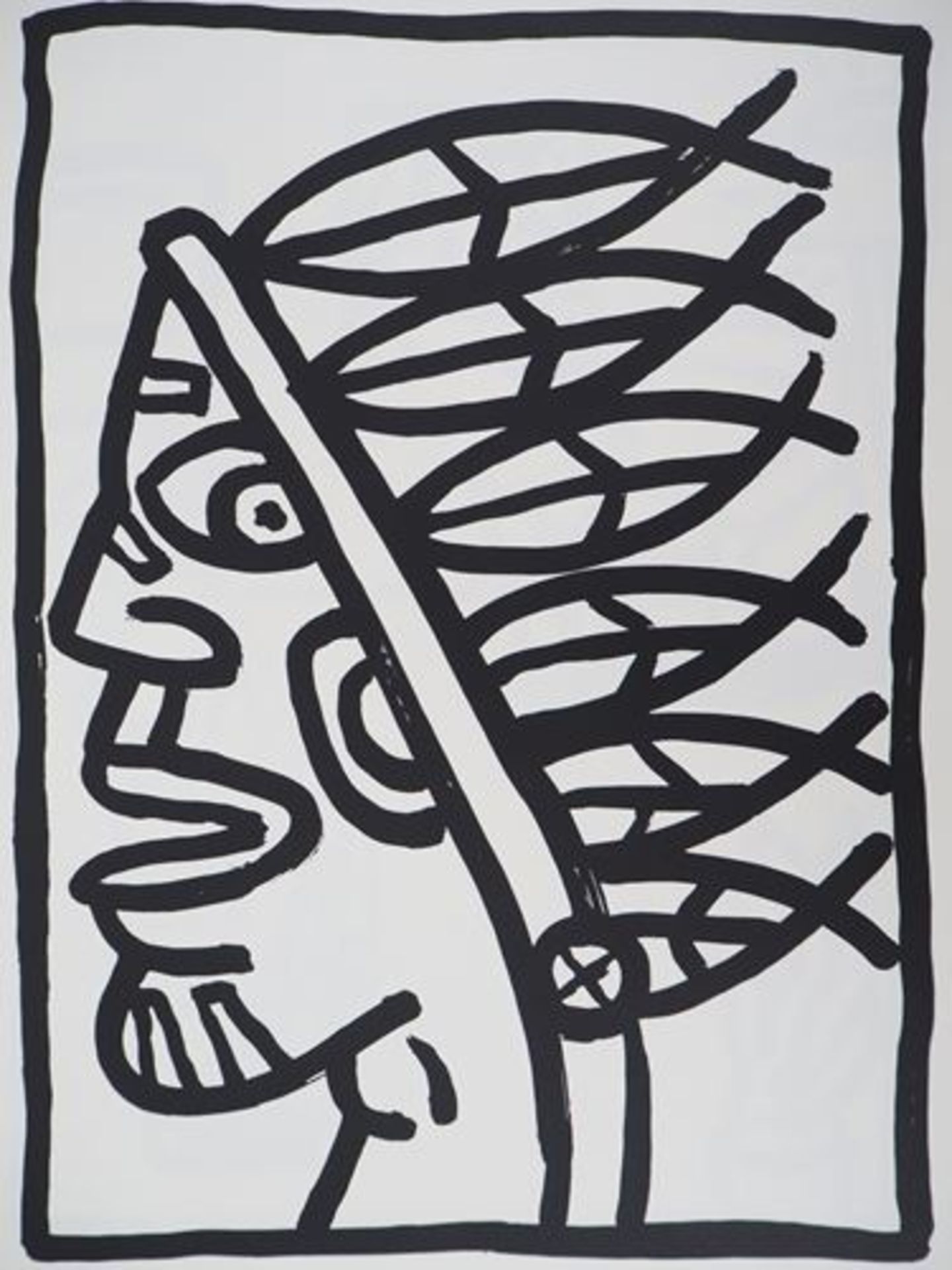 Robert COMBAS Indian, 1985 Original silkscreen printing On thick paper 43 x 33 [...]