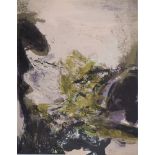 Zao WOU-KI Abstract mountain landscape, 1971 Original lithograph in 6 colour [...]