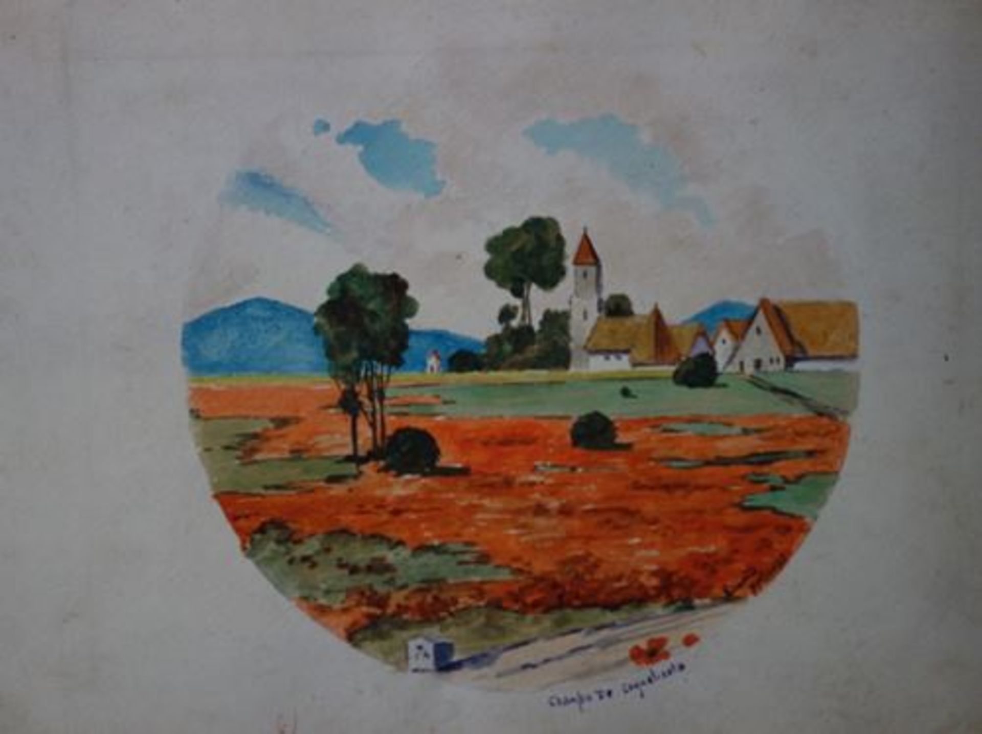 Edmond PELLISSON Champs de Coquelicots, c. 1896 Aquarelle originale Signée en bas [...] - Bild 5 aus 7