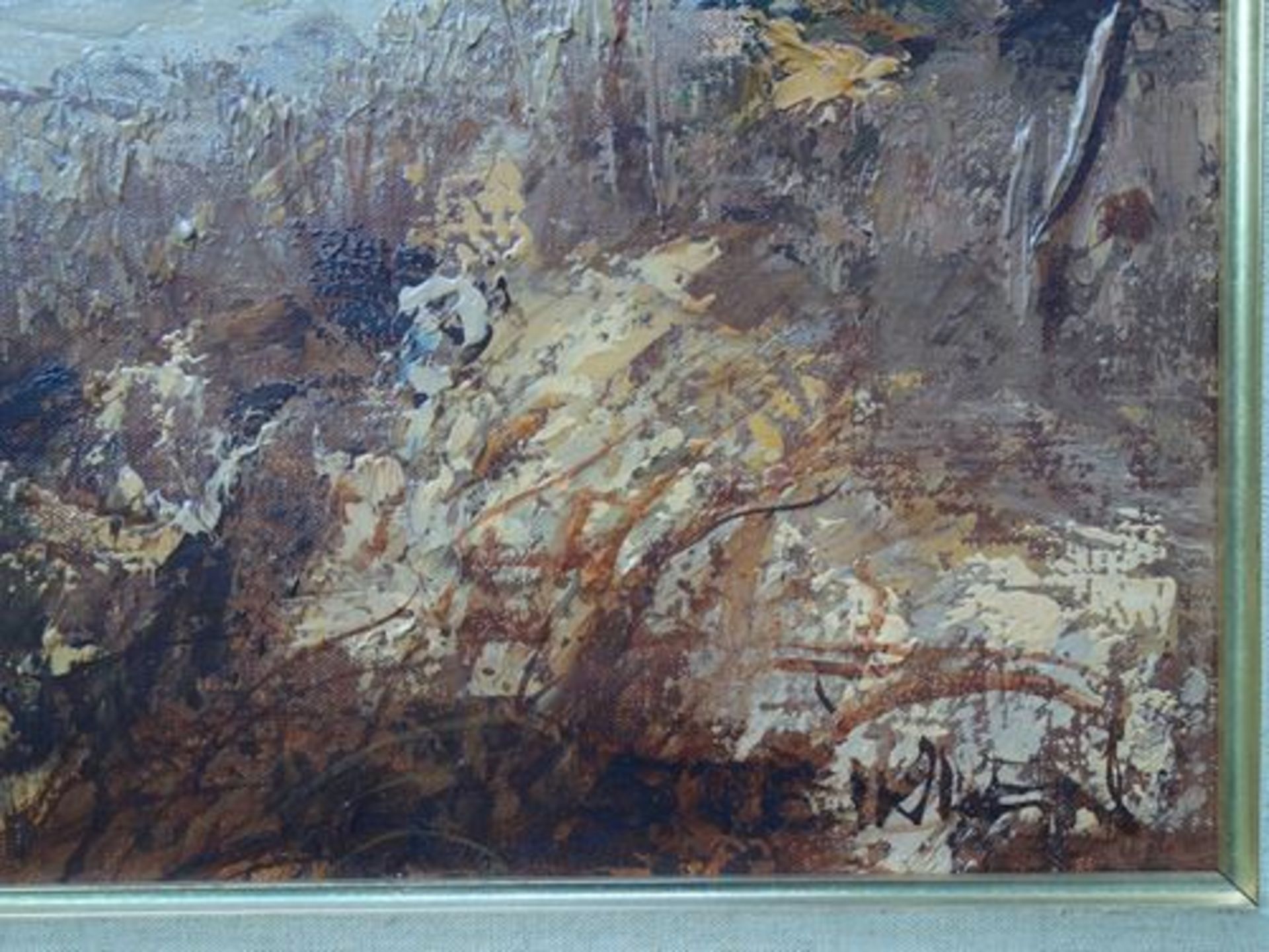 Aimé Daniel STEINLEN (1923 - 1996) paysage de Bruyères dans les nuages Huile sur [...] - Bild 3 aus 6