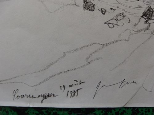 Bernard GANTNER Courmayeur, 1985 Dessin original au crayon noir sur papier [...] - Image 4 of 4