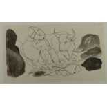 Pierre-Yves TREMOIS Resting bull Original drawing in Indian ink On Arches Vellum 11 x [...]