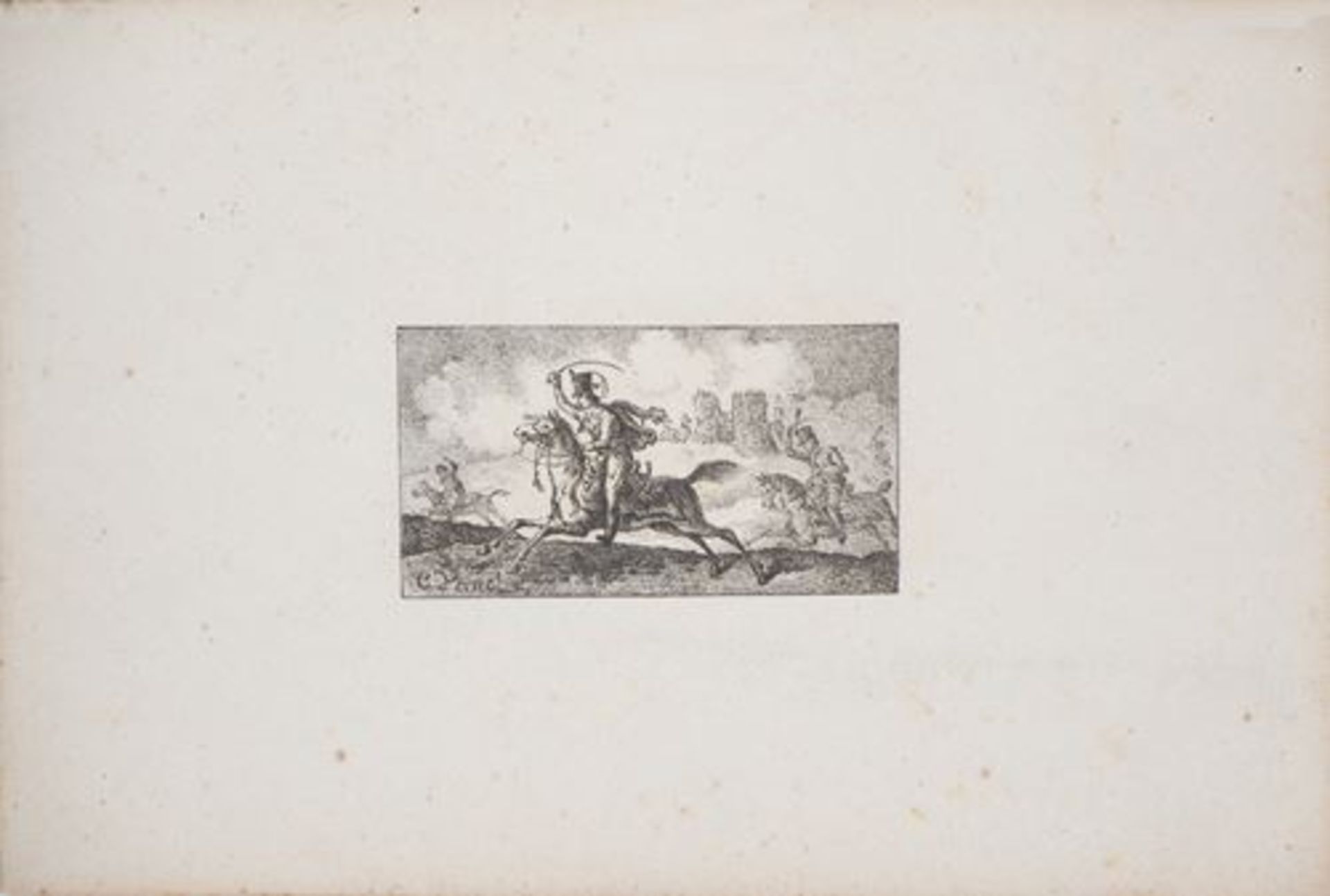 Charles-Antoine VERNET Croquis de chevaux Lot de quatre lithographies originales sur [...] - Bild 8 aus 9