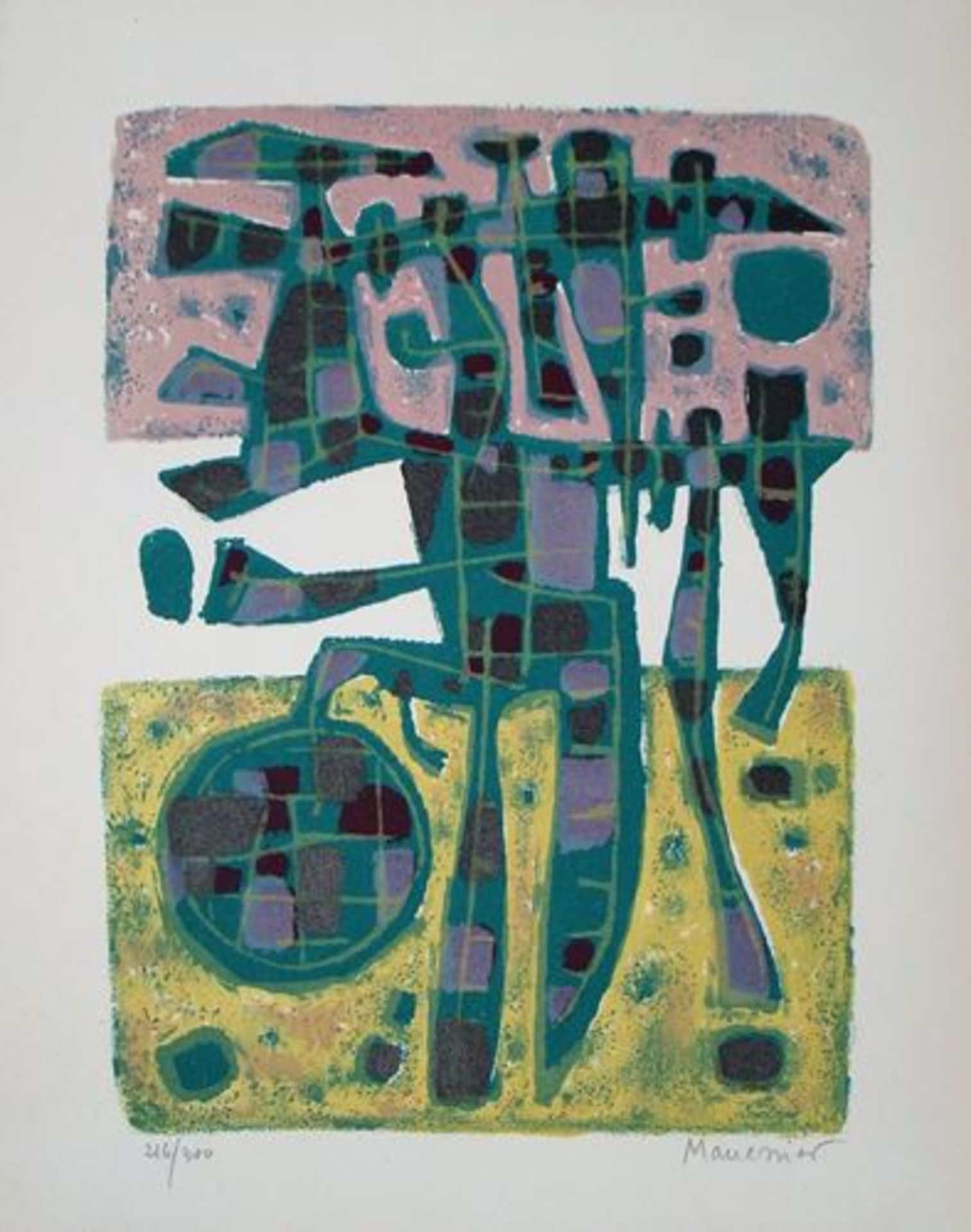 Alfred Manessier Printemps Nordique II, 1956 Original lithograph in colours on BFK [...]