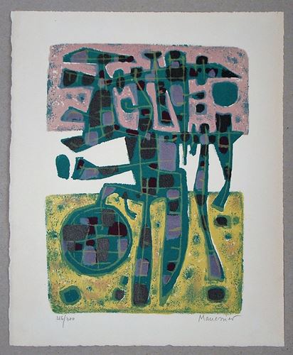 Alfred Manessier Printemps Nordique II, 1956 Original lithograph in colours on BFK [...] - Image 3 of 10