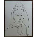 Pablo PICASSO (after) The Spanish Woman Original lithograph Signed and dated in the [...]