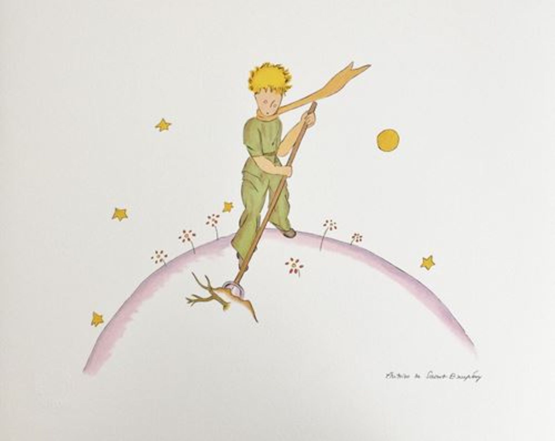 Antoine de SAINT-EXUPERY (after) Le Petit Prince Set of 3 colour lithographs based [...] - Bild 3 aus 3