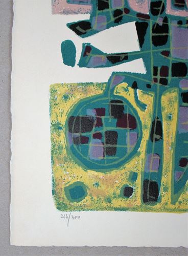 Alfred Manessier Printemps Nordique II, 1956 Original lithograph in colours on BFK [...] - Image 6 of 10