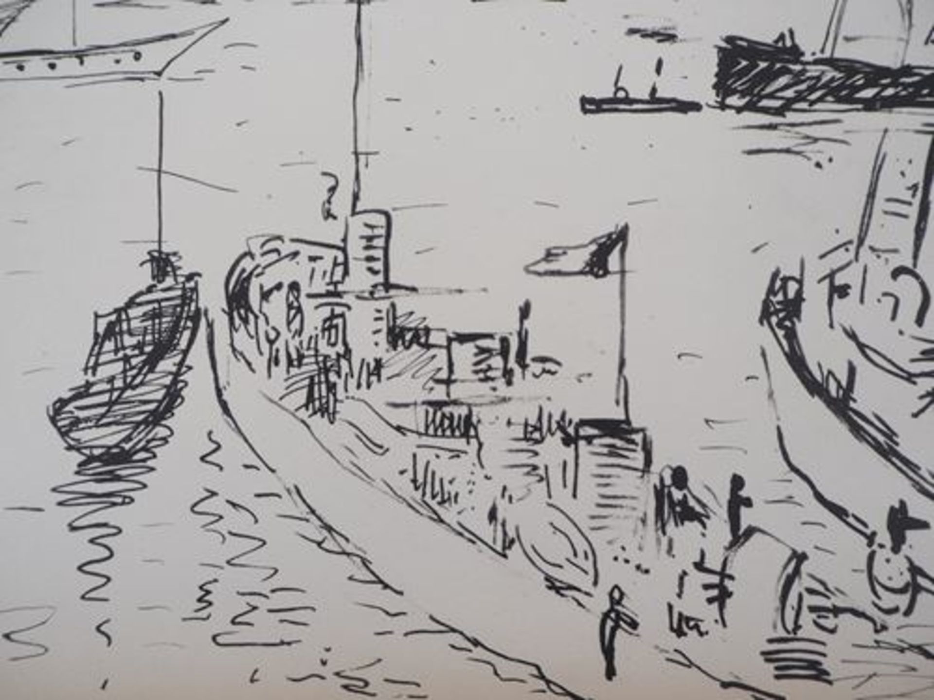 Albert MARQUET Vue sur le port, 1945 Lithographie d'après un dessin d'Albert [...] - Bild 4 aus 7