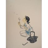 WU Fan Little girl with dandelions, 1959 Helioengraving Signed in the plate On [...]