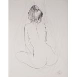 Jean-Baptiste VALADIE Portrait d'une femme nue de dos Dessin original au crayon, sur [...]