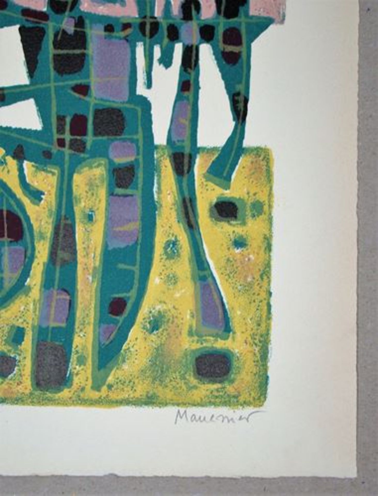 Alfred Manessier Printemps Nordique II, 1956 Original lithograph in colours on BFK [...] - Bild 7 aus 10