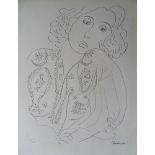 Henri Matisse (1869-1954) (after) Jeune fille ennuyée, 1943 Lithograph on fine [...]