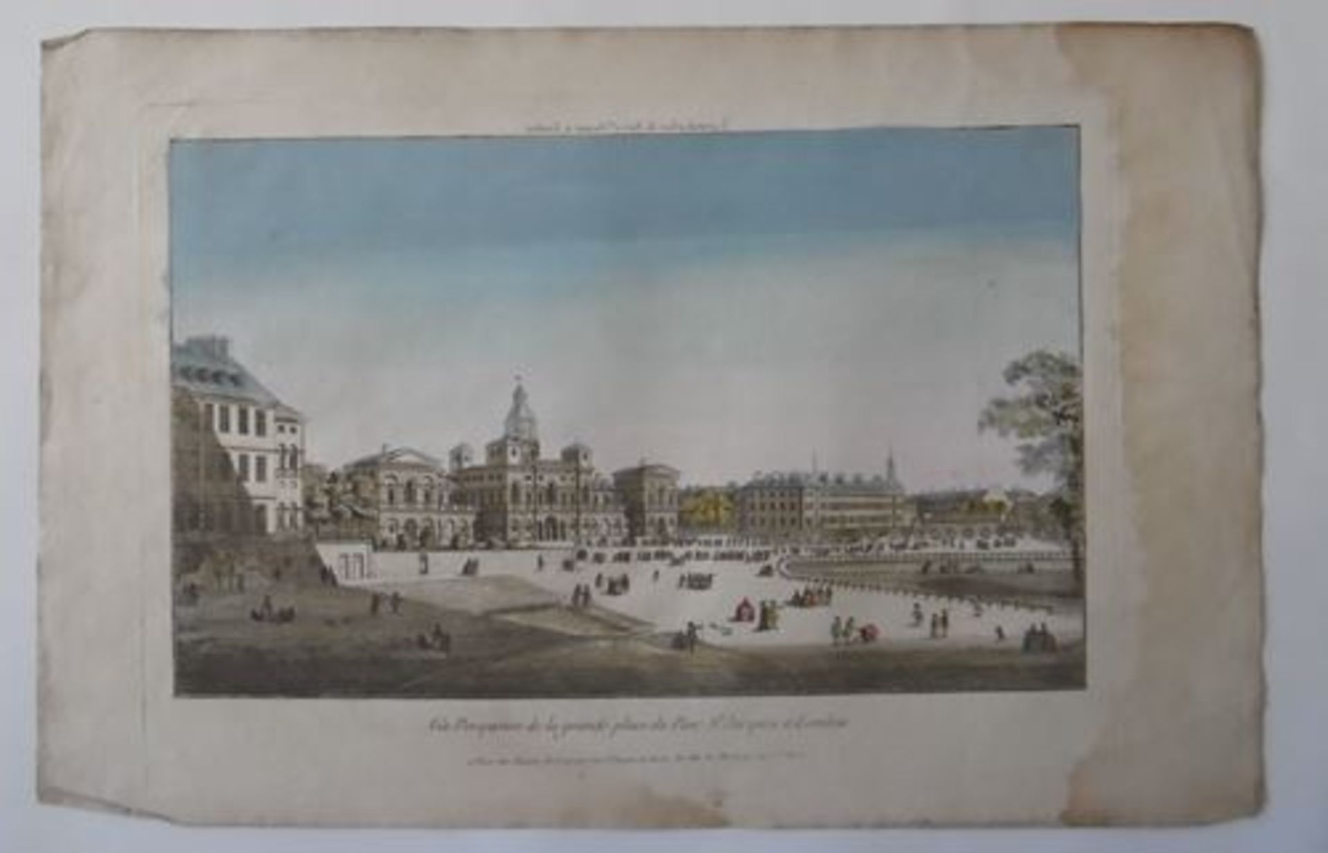 Etching on watermarked paper Perspective view of Saint Jacques Park Square in [...] - Bild 2 aus 5