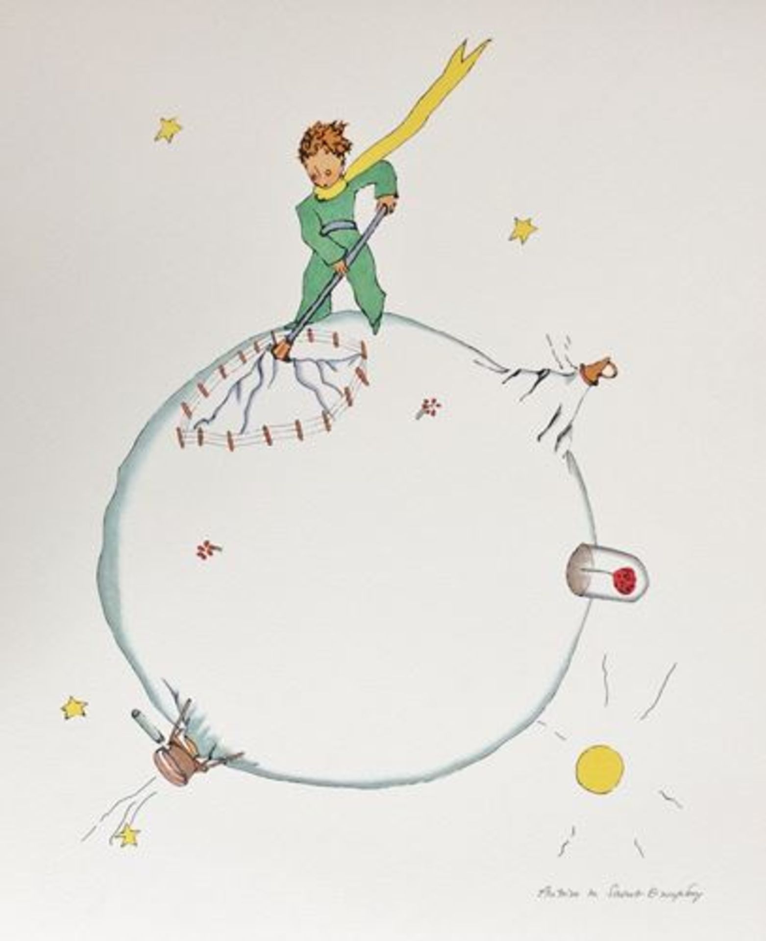 Antoine de SAINT-EXUPERY (after) Le Petit Prince Set of 4 colour lithographs based [...] - Bild 3 aus 4