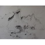 Bernard GANTNER Courmayeur, 1985 Dessin original au crayon noir sur papier [...]