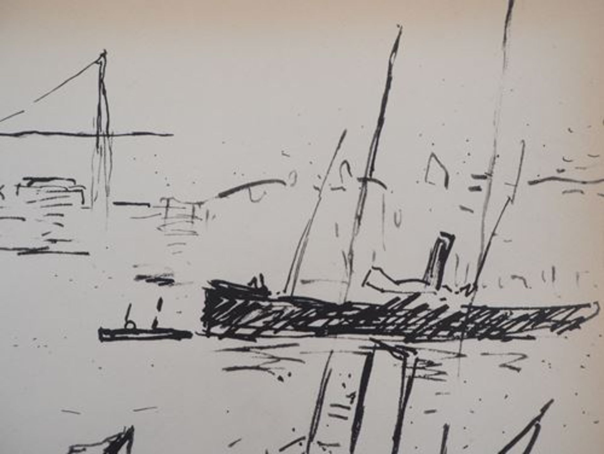 Albert MARQUET Vue sur le port, 1945 Lithographie d'après un dessin d'Albert [...] - Bild 5 aus 7