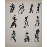 Henri MICHAUX Ten figures, 1952 Original lithographe in black on wove paper, [...]