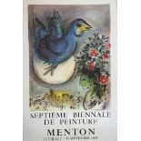 Marc CHAGALL Blue dove Original vintage poster Second edition made in offset around [...]