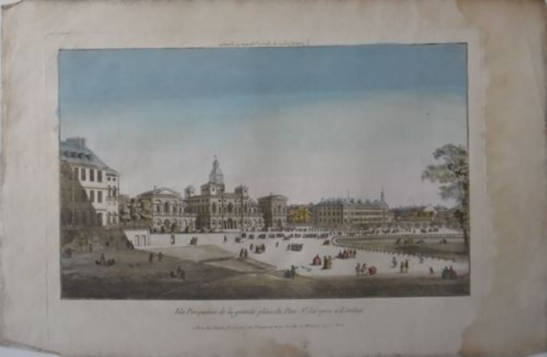 Etching on watermarked paper Perspective view of Saint Jacques Park Square in [...]