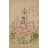 Ecole du début du XXe siècle Blanzac, 1940 Dessin pastel original Signé [...]