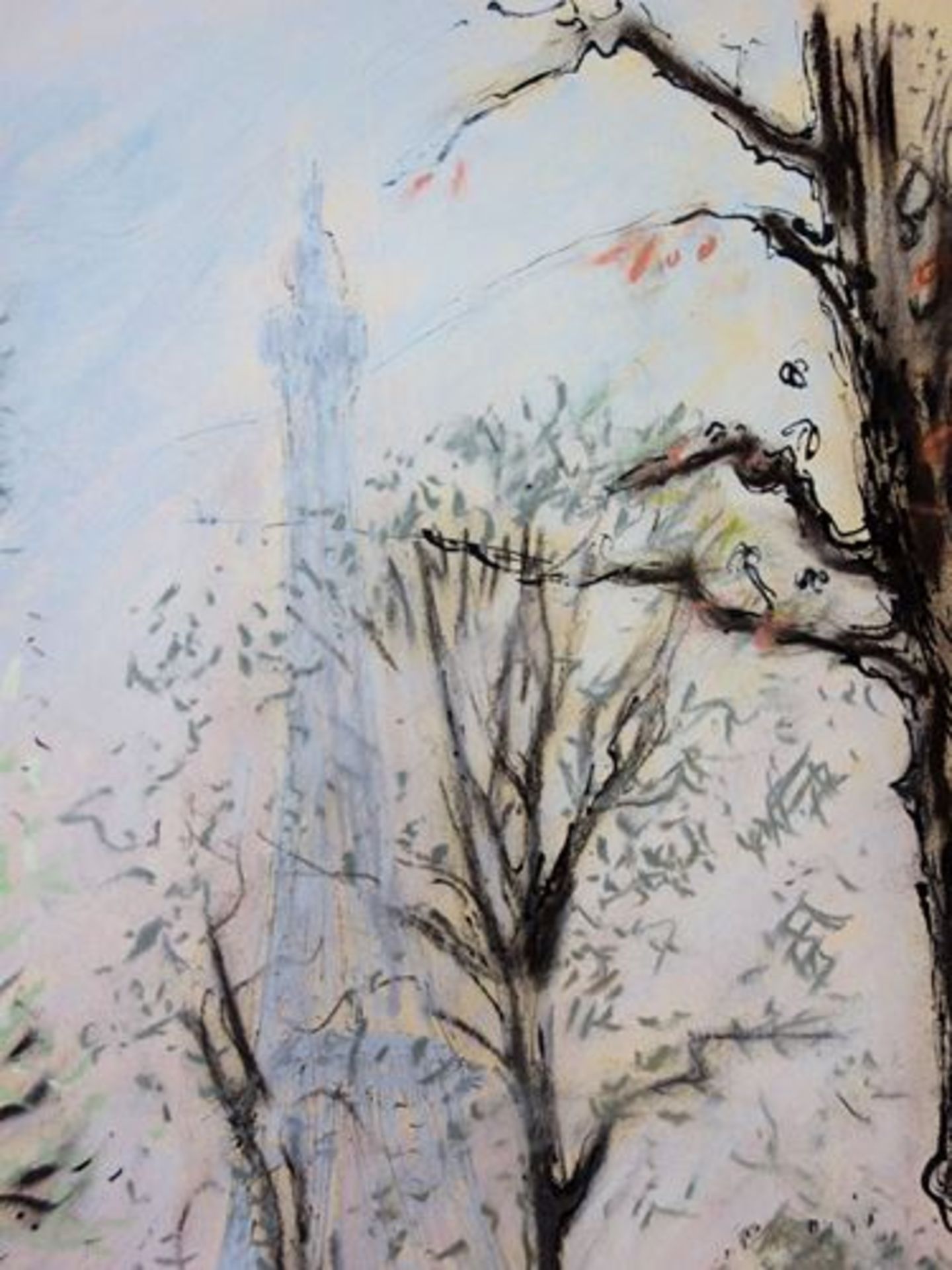 André HAMBOURG Au pied de la Tour Eiffel, 1951 Encre et gouache sur papier [...] - Bild 3 aus 6